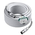 Premium XLR Cable 100 FT, 3 Pins XLR Microphone Male to Female Cord, White