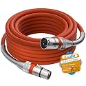 Premium XLR Cable 15 FT, 3 Pins XLR Microphone Male to Female Cord, Orange