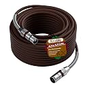 Premium XLR Cable 200 FT, 3 Pins XLR Microphone Male to Female Cord, Brown