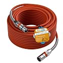 Premium XLR Cable 200 FT, 3 Pins XLR Microphone Male to Female Cord, Orange