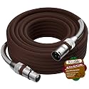 Premium XLR Cable 30 FT, 3 Pins XLR Microphone Male to Female Cord, Brown