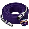 Premium XLR Cable 40 FT, 3 Pins XLR Microphone Male to Female Cord, Orange