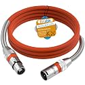 Premium XLR Cable 6 FT, 3 Pins XLR Microphone Male to Female Cord, Orange