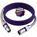 Premium XLR Cable 8 FT, 3 Pins XLR Microphone Male to Female Cord, Orange