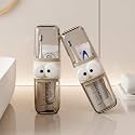 Xmart India Travel Toothbrush Holder Bathroom Organizer with Cute Eye Design – Unbreakable, Stackable, Dustproof Water Cups for Kids & Adults – Modern Vanity Accessory(2 Pcs)