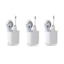 Xmart India Wall-Mounted Toothbrush Holder - Self-Adhesive Bathroom Organizer for Toothbrushes, Toothpaste, Shavers & Makeup Brushes - Sturdy Plastic Toothbrush Stand (3 Pcs)