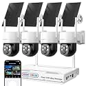 xmartO Solar Security Camera System, 0‑Light Night Color PTZ AI Tracking
