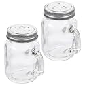 Xmas 2pcs Mini Glass Pepper Bottle 120ml Aluminum Spice Jars