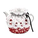 Xmas Tea Cozy Kitchen Teapot,Cute Christmas Snowman Kitchen Kettle Dust Cover, Heat Resistant Breakfast Warmer Keep Warm Home Kitchen Decor
