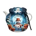 Xmas Tea Cozy for Teapot, Breakfast Warmer Keep Warm, Christmas Snowman Design Kettle Covers Xmas Decorative Accessories for Home Kitchen