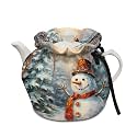 Xmas Tea Cozy for Teapot, Insulated Teapot Covers,Christmas Snowman Breakfast Warmer Keep Warm Heat Resistant Kettle Cover Fit for Most Standard Teapots