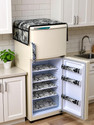 XMBUG Refrigerator Cover Width 95 cm Black