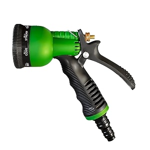 xml 7 pattern high pressure garden hose nozzle water spray gun with leak proof metal grip lock gardening washing gun pack of 1