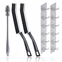 XML Bottle Cleaning Brush Silicone Long Handle for Baby Water Bottle, Containers, Vase and Glass Cleaner for Home and Kitchen Accessories Item Products (1-BOTTLEBRUSH+2GAPBRUS+2-HANGER-6-HOOK)