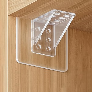 xml cabinet rack shelf support bracket self adhesive partition hanger punch free no drill home kitchen office bathroom bedroom wardrobe furniture accessories items plastic transparent
