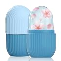 XML Ice Face Roller Silicone Facial Cube for Eyes Neck Massage Remove Dark Circle Pore Shrink Face Skin Care Ice Pack Mould for Knee,Back Pain Relief,Injuries Beauty Tools (3-blue Ice Roller)
