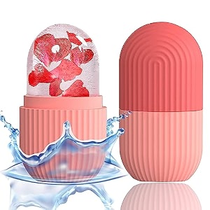 xml ice face roller silicone facial cube for eyes neck massage remove dark circle pore shrink face skin care ice pack mould for kneeback pain reliefinjuries beauty tools pink