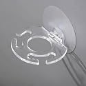 XML Self Adhesive Toothbrush Holder Sticker Wall Mount, Clear Plastic Bathroom Accessories Organizer for Toothpaste and Razors Multipurpose No Drill Punch Free Installation, 8cm x 8.5cm
