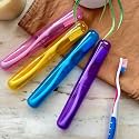 XML Toothbrush Container, Cap, Cover, Case, Holder Set Plastic Anti Bacterial for Travel Bathroom (Pack of 4-Multi-Colour)