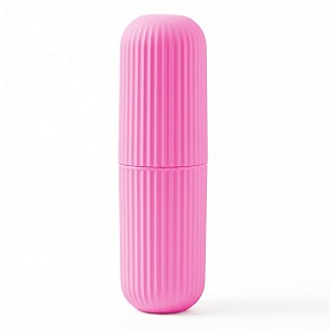 xml toothbrush holder case cover box container portable storage capsule shape for bathroom travelling plastic pack of- 4