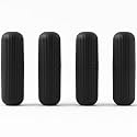 XML Toothbrush Holder Case Cover Box Container Portable Storage Capsule Shape for Bathroom Travelling Plastic (Black) (Pack of- 4)