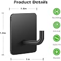 XML Wall Hanger Hook Sticker Self Adhesive Heavy Duty for Hanging Towel,Cloth,Key No Drilling for Bathroom,Kitchen,Bedroom,Home Storage Organizer