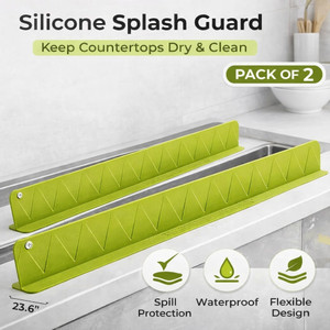 xmnv fast drying sink splash guard for kitchen counter 40 cm single sided tape green pack of 2