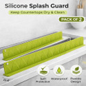 Xmnv Fast Drying Sink Splash Guard for Kitchen Counter 40 cm Single Sided Tape (Green Pack of 2)