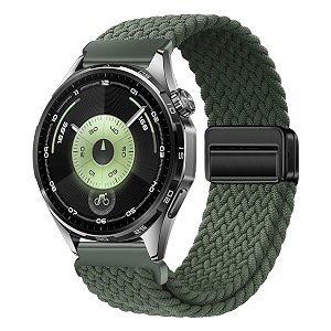 xmuxi watch strap 22mm nylon braided compatible with huawei gt7 gt6 gt5 gt4 46mm gt3 pro gt runner 2 magnetic elastic sport strap for venu 4 45mm venu 3 2forerunner 255 265 band