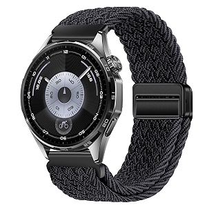 xmuxi watch strap 22mm nylon braided compatible with huawei gt7 gt6 gt5 gt4 46mm gt3 pro gt runner 2 magnetic elastic sport strap for venu 4 45mm venu 3 2forerunner 255 265 band