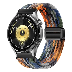 xmuxi watch strap 22mm nylon braided compatible with huawei gt7 gt6 gt5 gt4 46mm gt3 pro gt runner 2 magnetic elastic sport strap for venu 4 45mm venu 3 2forerunner 255 265 band