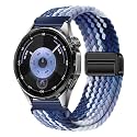 XMUXI Watch Strap 22mm Nylon Braided Compatible with Huawei GT7 GT6 GT5 GT4 46mm GT3 Pro GT Runner 2 Magnetic Elastic Sport Strap for Venu 4 45mm Venu 3 2,Forerunner 255 265 Band