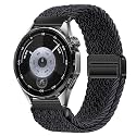 XMUXI Watch Strap 22mm Nylon Braided Compatible with Huawei GT7 GT6 GT5 GT4 46mm GT3 Pro GT Runner 2 Magnetic Elastic Sport Strap for Venu 4 45mm Venu 3 2,Forerunner 255 265 Band