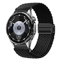 XMUXI Watch Strap 22mm Nylon Braided Compatible with Huawei GT7 GT6 GT5 GT4 46mm GT3 Pro GT Runner 2 Magnetic Elastic Sport Strap for Venu 4 45mm Venu 3 2,Forerunner 255 265 Band