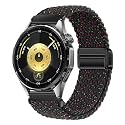 XMUXI Watch Strap 22mm Nylon Braided Compatible with Huawei GT7 GT6 GT5 GT4 46mm GT3 Pro GT Runner 2 Magnetic Elastic Sport Strap for Venu 4 45mm Venu 3 2,Forerunner 255 265 Band