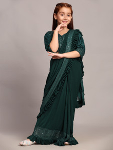 XOOM LADY Embellished Bollywood Lycra Blend Saree