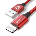 Xorb USB Cable for iPhone, Fast Data Charging Charger Cable for iPhone X 8 7 6 6s s 5 5s se iPad Lightining Cable (RED)