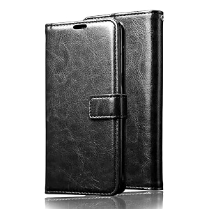 xorb vintage flip cover casses for sam m33 5g  inner tpu  foldable stand  wallet card slotsblack