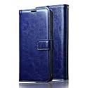 XORB Vintage Flip Cover Casses for Sam M33 5G | Inner TPU | Foldable Stand | Wallet Card Slots(Blue)