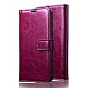 XORB Vintage Flip Cover Casses for Sam M33 5G | Inner TPU | Foldable Stand | Wallet Card Slots(Cherry) Red