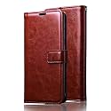 XORB Vintage Flip Cover Casses for Sam M33 5G| Inner TPU | Foldable Stand | Wallet Card Slots(Brown)