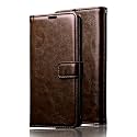 XORB Vintage Flip Cover Casses for Sam M33 5G | Inner TPU | Foldable Stand | Wallet Card Slots(Coffee)