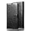 XORB Vintage Flip Cover Casses for Sam M33 5G | Inner TPU | Foldable Stand | Wallet Card Slots(Black)