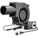 XOYO Blower fan 12v with Speed Controller Adapter | DC 12V - 0.60A Brushless Blower Kit | Dual Ball Bearing Smooth running | DIY Cooling Ventilation Exhaust Projects