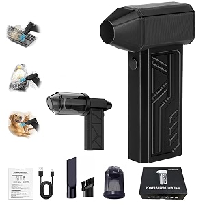 xoyo upgraded turbo air blower amp vacuum 2in1 machine  best car cleaning kit  handheld 3rd gen brushless motor 130000 rpm  3 speed  3000mah rechargable  multi usage for carhomeelectrical works
