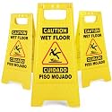 XPCARE 3 Pack 24 IN Caution Wet Floor Sign Bilingual Foldable Safety Sign