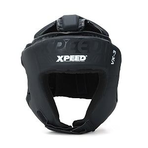 xpeed premium matt pu headguard for boxing karate mma kickboxing durable matt pu construction  open face  high tech foam padded  non slip fit multi adjustment setting headgear sm