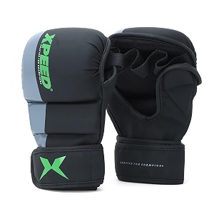 xpeed striking grappling gloves xp1504 pu grappling glove for martail arts combat sports mma training gloves versatile sports gloves  wrap around hook amp loop closure lxl green