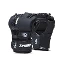 XPEED Striking MMA Gloves | Matt PU Grappling Glove Cut Finger for Martail Arts | Combat Sports | MMA | Training Glove | Versatile Sports Glovs | Wrap Around Hook & Loop Closure (Black) (l/XL)