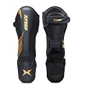 XPEED XP1806 Shin Pad/Shin Guard for Men and Women | Training Practice and Sports | Ultra Light Weight Shinguard with Ankle Adjustable | Hook and Loop Closure System (XL, Yellow)